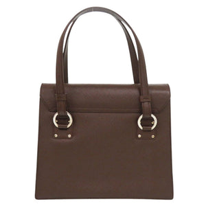サルヴァトーレフェラガモ ガンチーニ リボン レザー ブラウン ハンドバッグ 0679【中古】Salvatore Ferragamo