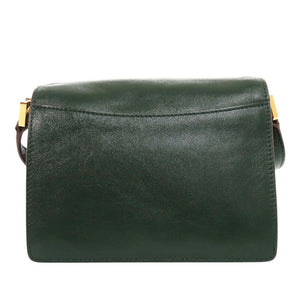 美品 マルニ TRUNK SOFT トランクソフト ミニ SBMP0075Y0 カーフ グリーン ショルダーバッグ 緑 0680【中古】MARNI