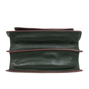 美品 マルニ TRUNK SOFT トランクソフト ミニ SBMP0075Y0 カーフ グリーン ショルダーバッグ 緑 0680【中古】MARNI