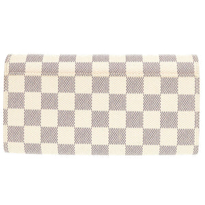 新品同様 ルイ ヴィトン ポルトフォイユ サラ ダミエアズール N63208 ホワイト 長財布 LV 0682【中古】LOUIS VUITTON