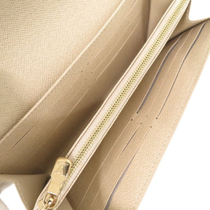 新品同様 ルイ ヴィトン ポルトフォイユ サラ ダミエアズール N63208 ホワイト 長財布 LV 0682【中古】LOUIS VUITTON