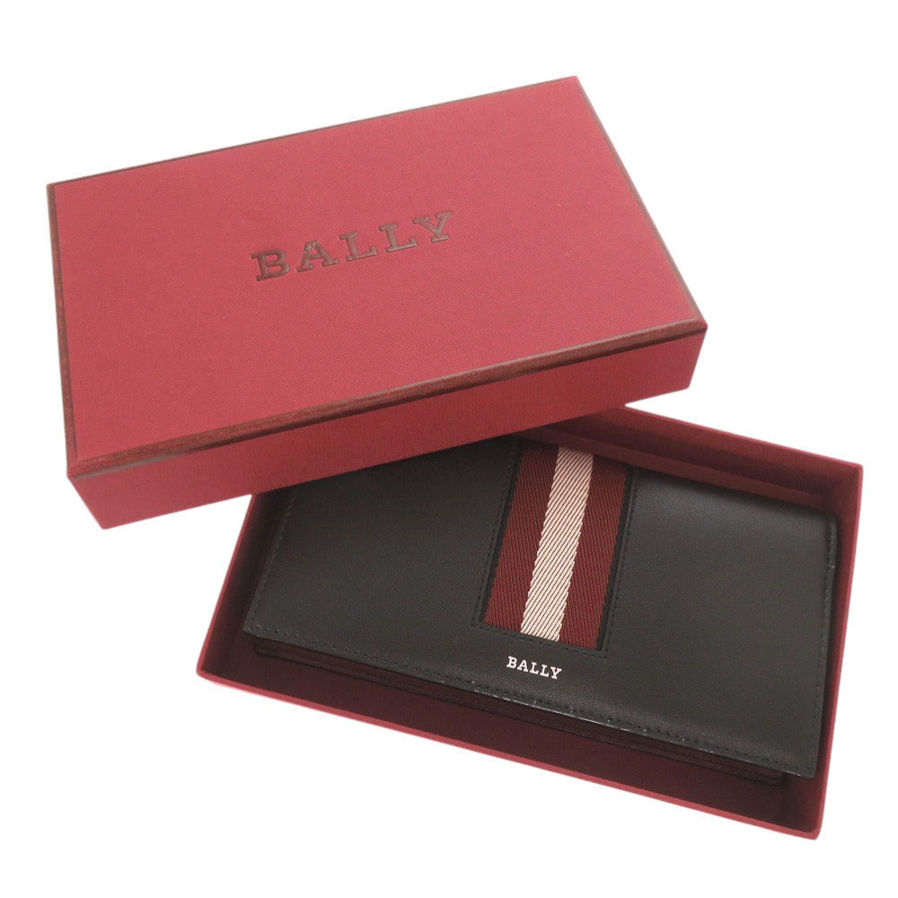 未使用品 バリー BALIRO.DSH レザー ブラック レッド 長財布 黒 0719【中古】BALLY メンズ