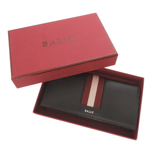 未使用品 バリー BALIRO.DSH レザー ブラック レッド 長財布 黒 0719【中古】BALLY メンズ
