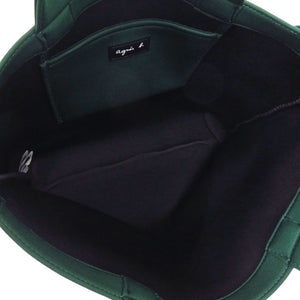 新品同様 アニエスベー 0374-VP98 トートバッグ ネオプレン グリーン 2way ショルダーバッグ 緑 0747【中古】agnes b.
