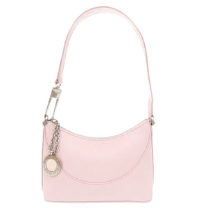 ブルガリ ロゴ レザー ピンク ショルダーバッグ 0755【中古】BVLGARI