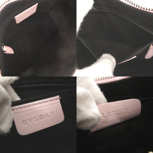 ブルガリ ロゴ レザー ピンク ショルダーバッグ 0755【中古】BVLGARI
