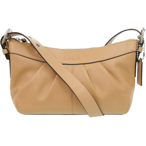 美品 コーチ レザー ブラウン ショルダーバッグ 茶 0770-1【中古】COACH