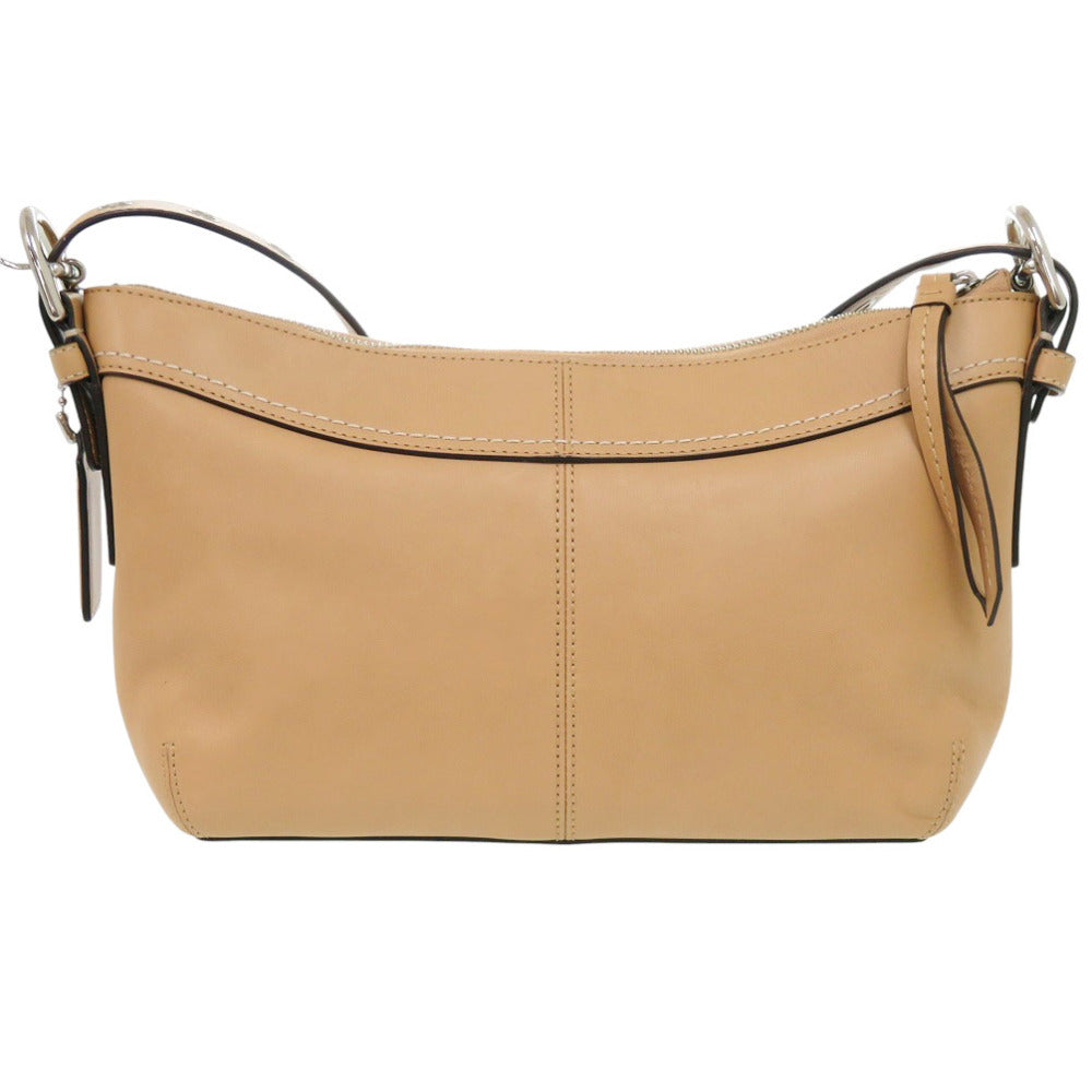 美品 コーチ レザー ブラウン ショルダーバッグ 茶 0770-1【中古】COACH