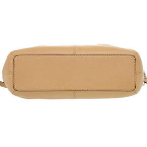 美品 コーチ レザー ブラウン ショルダーバッグ 茶 0770-1【中古】COACH