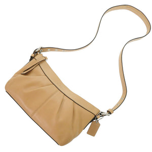 美品 コーチ レザー ブラウン ショルダーバッグ 茶 0770-1【中古】COACH