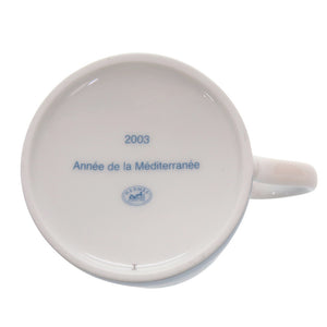 未使用品 エルメス Annee de la Mediterranee 地中海の庭 ノベルティ ポーセリン 磁器 ブルー マグカップ 青 0782【中古】HERMES