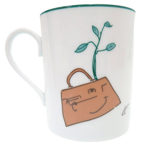 未使用品 エルメス Annee de l'Arbre ケリードール マグカップ ポーセリン ホワイト 0783【中古】HERMES