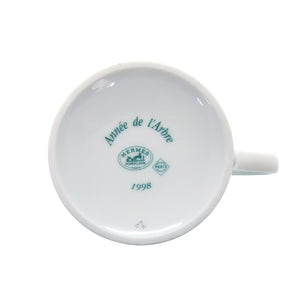 未使用品 エルメス Annee de l'Arbre ケリードール マグカップ ポーセリン ホワイト 0783【中古】HERMES