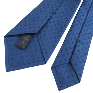 新品同様 ルイヴィトン M75988 ネオ モノグラム ミッシム シルク ブルーマリーヌ ネクタイ 0836【中古】LOUIS VUITTON