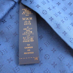 新品同様 ルイヴィトン M75988 ネオ モノグラム ミッシム シルク ブルーマリーヌ ネクタイ 0836【中古】LOUIS VUITTON