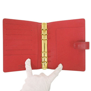 美品 ルイ ヴィトン アジェンダMM エピ R20047 カスティリアンレッド 手帳カバー 赤 LV 0838【中古】LOUIS VUITTON