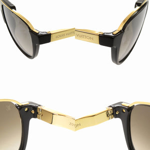美品 ルイ ヴィトン マスコット Z0936E メタル アセテート ブラック ゴールド サングラス 黒 LV 0841【中古】LOUIS VUITTON