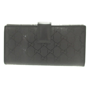 新品同様 グッチ GGインプリメ 212104 ブラック 黒 2つ折り長財布 財布 0852【中古】GUCCI