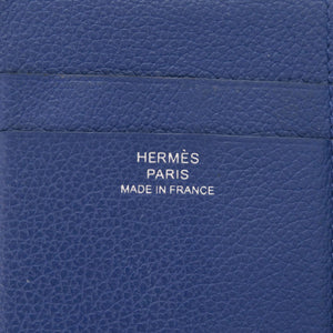 エルメス MC2 ユークリッド エバーカラー ブルーロワイヤル U刻印 カードケース 青 0858【中古】HERMES