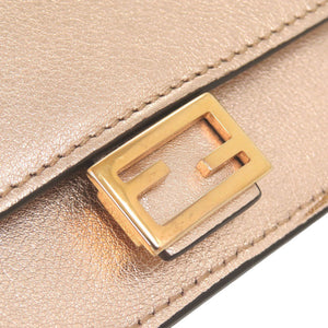 美品 フェンディ バゲット 8M0423 レザー シャンパンピンク カードケース コインケース 0869【中古】FENDI
