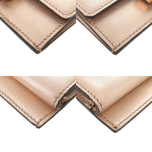 美品 フェンディ バゲット 8M0423 レザー シャンパンピンク カードケース コインケース 0869【中古】FENDI