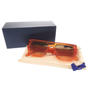美品 ルイ ヴィトン LV クラッシュ スクエア Z2180E プラスチック オレンジ サングラス LV 0881【中古】LOUIS VUITTON