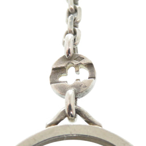 エルメス シュバル ホース チャーム キーホルダー メタル シルバー 0910【中古】HERMES