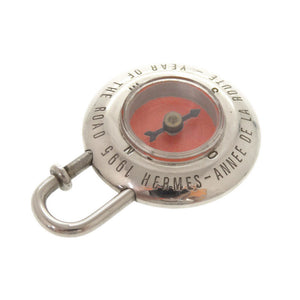 エルメス ヴィンテージ 道 Annee De La Route カデナ チャーム シルバー925 コンパス 方位磁石 0911【中古】HERMES