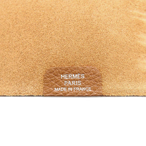 美品 エルメス ユリスPM トゴ ゴールド シルバー金具 □O刻印(2011年製) ノートブックカバー 手帳カバー 茶 0912【中古】HERMES