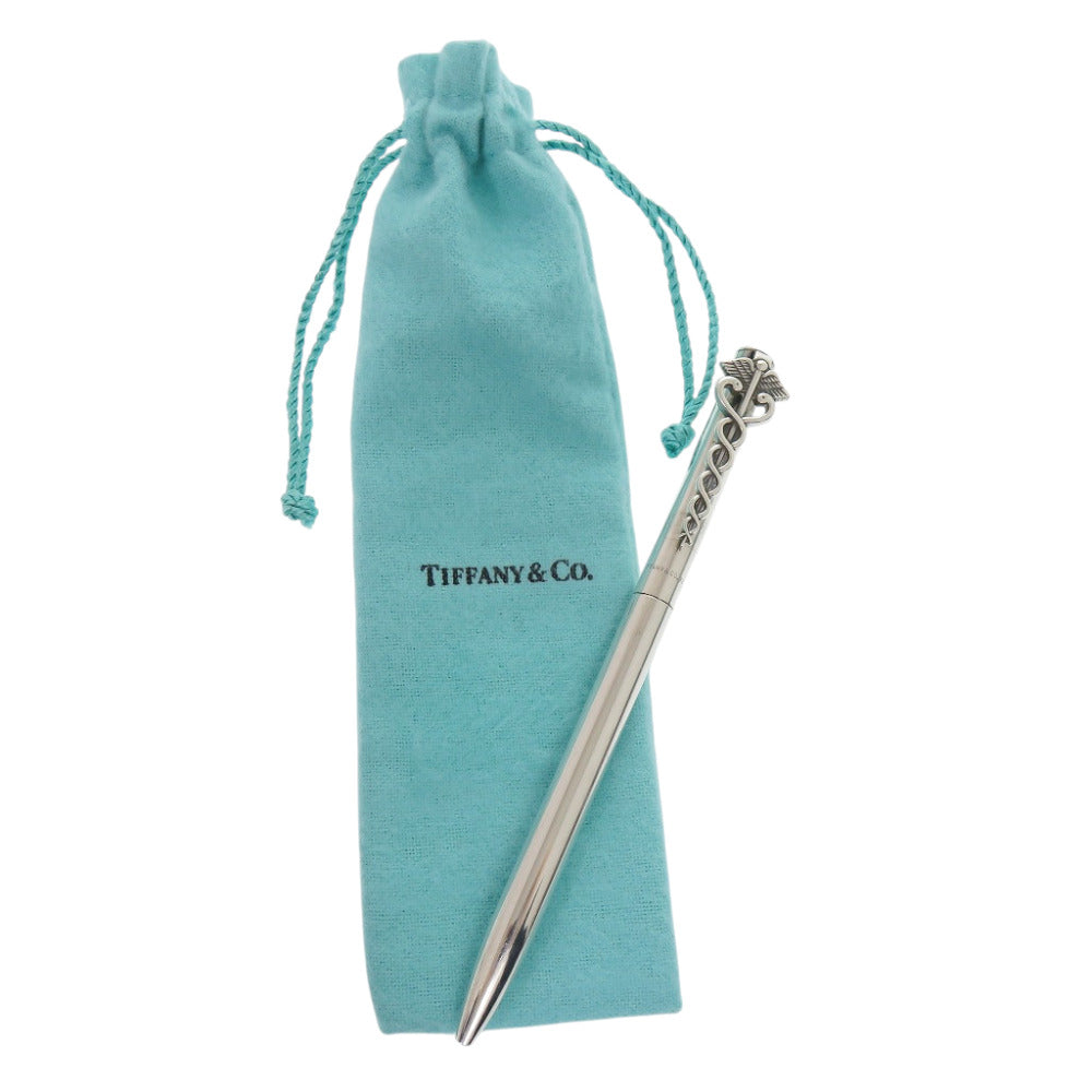 美品 ティファニー ツイスト式 カデューサス シルバー925 ボールペン シルバー 0914【中古】TIFFANY&Co.