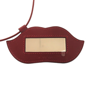 新品同様 エルメス リップス ヴォースイフト ルージュアッシュ K刻印 ペンダント ネックレス 赤 0918【中古】HERMES