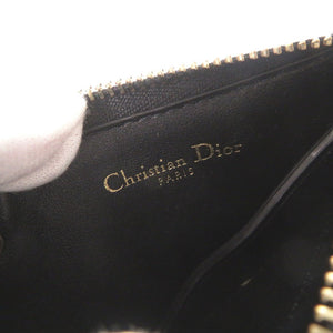美品 クリスチャンディオール サドル レザー ブラック コインケース キーポーチ 黒 0925【中古】Christian Dior