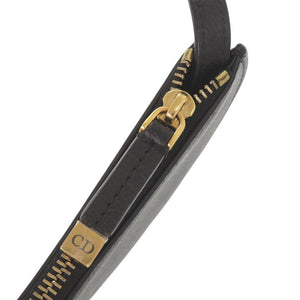 美品 クリスチャンディオール サドル レザー ブラック コインケース キーポーチ 黒 0925【中古】Christian Dior