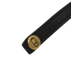 美品 クリスチャンディオール サドル レザー ブラック コインケース キーポーチ 黒 0925【中古】Christian Dior