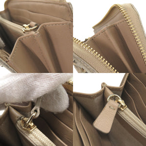 美品 ジミーチュウ スタースタッズ レザー シャンパンゴールド 長財布 0926【中古】JIMMY CHOO