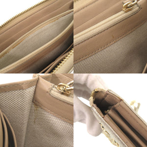 美品 ジミーチュウ スタースタッズ レザー シャンパンゴールド 長財布 0926【中古】JIMMY CHOO