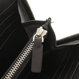 新品同様 ヴァレンティノ ガラヴァーニ VLTNロゴ レザー ブラック ラウンドファスナー 長財布 黒 0927【中古】Valentino Garavani