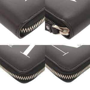 新品同様 ヴァレンティノ ガラヴァーニ VLTNロゴ レザー ブラック ラウンドファスナー 長財布 黒 0927【中古】Valentino Garavani