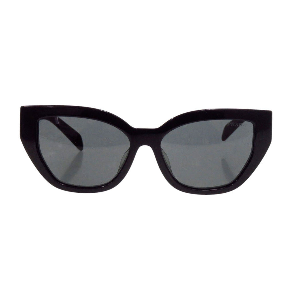 プラダ SPRA09 キャットアイ ロゴ ブラック プラスチック サングラス 黒 0940【中古】PRADA