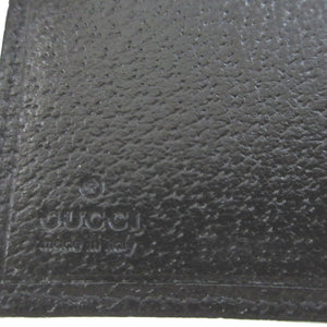 新品同様 グッチ 112716 GGキャンバス レザー ブラック 黒 Wホック財布 財布 0944【中古】GUCCI