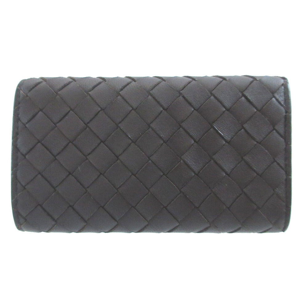 美品 ボッテガヴェネタ イントレチャート レザー ブラック 黒 6連 キーケース 0946【中古】BOTTEGA VENETA