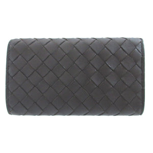 美品 ボッテガヴェネタ イントレチャート レザー ブラック 黒 6連 キーケース 0946【中古】BOTTEGA VENETA