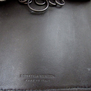 美品 ボッテガヴェネタ イントレチャート レザー ブラック 黒 6連 キーケース 0946【中古】BOTTEGA VENETA