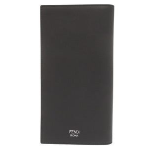 新品同様 フェンディ モンスター レザー ブラック 長財布 黒 0947【中古】FENDI