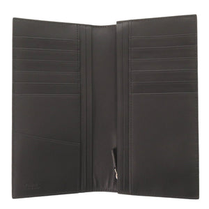 新品同様 フェンディ モンスター レザー ブラック 長財布 黒 0947【中古】FENDI