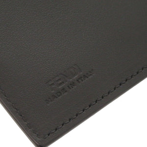 新品同様 フェンディ モンスター レザー ブラック 長財布 黒 0947【中古】FENDI