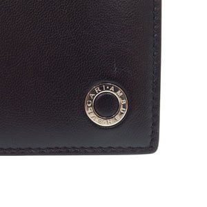 美品 ブルガリ アンブッシュコラボ 65414109 レザー ブラック カードケース 黒 0949【中古】BVLGARI メンズ