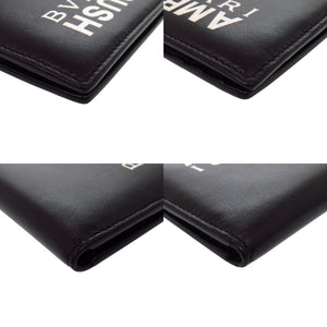 美品 ブルガリ アンブッシュコラボ 65414109 レザー ブラック カードケース 黒 0949【中古】BVLGARI メンズ