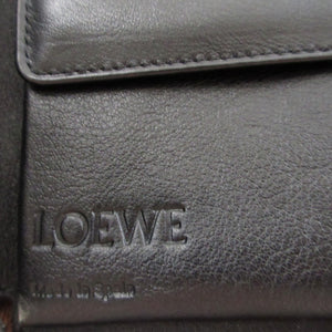 美品 ロエベ パズル 19年製 レザー ブラウン 茶 ピンク アイボリー ラウンドファスナー財布 財布 0951【中古】LOEWE
