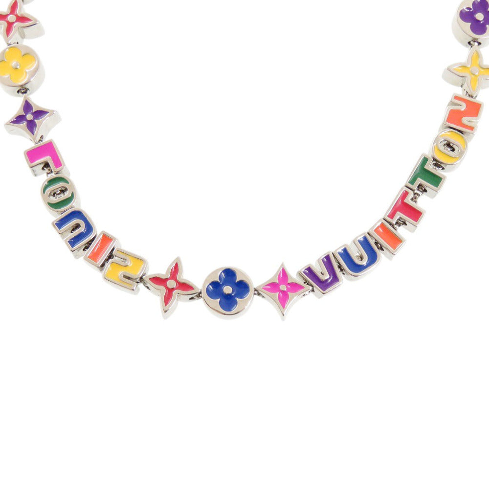美品 ルイ ヴィトン コリエ モノグラムパーティ M01761 メタル マルチカラー ネックレス LV 0953【中古】LOUIS VUITTON